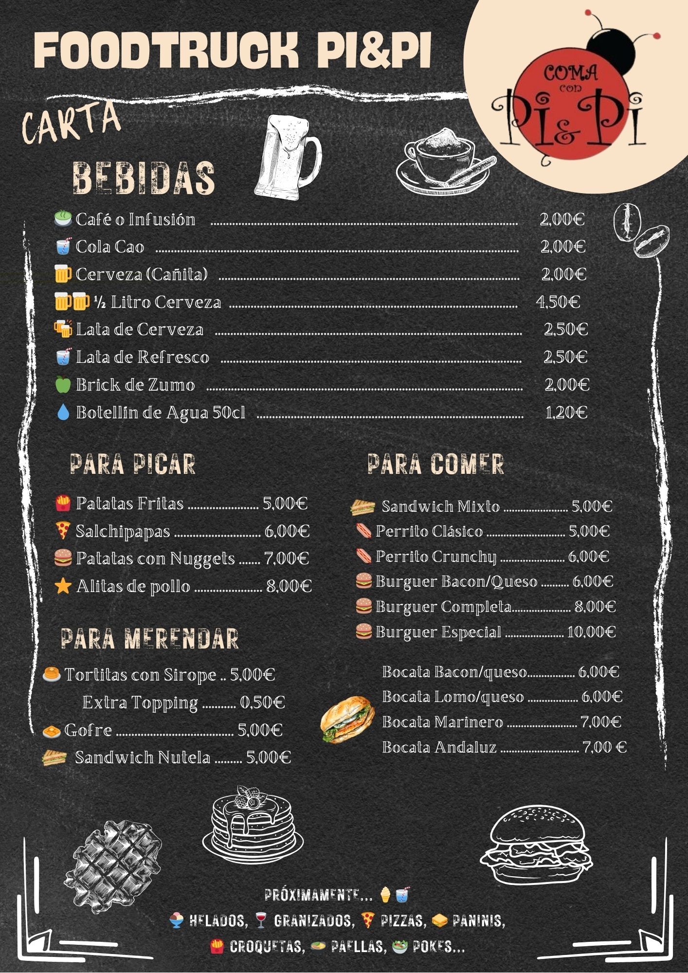 Carta Foodtruck Abril 2025