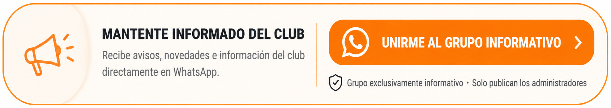 Únete al grupo informativo de WhatsApp de Tenis y Padel Monte Rozas